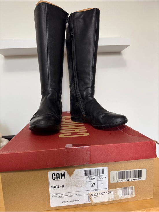 Camper Shoes - Camper Black Leather Knee-High Riding Boots